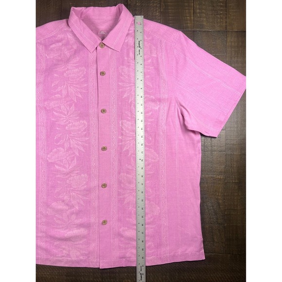 Tommy Bahama Bali Border Camp Shirt 100% Silk Casual Button Up Shirt, Size XL - Picture 2 of 7